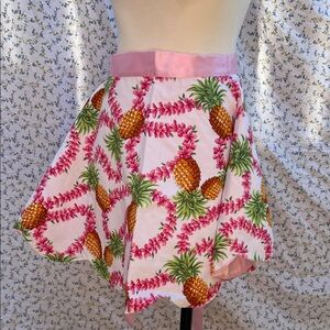 Handcrafted Pink Pineapple Print Apron